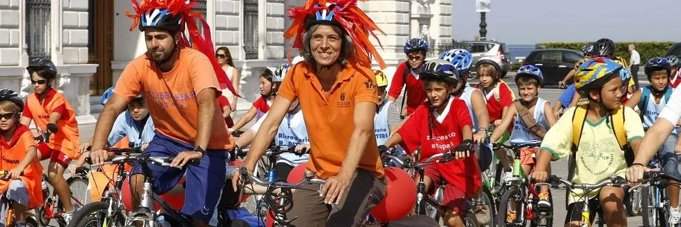 Silvano Trieste 01/09/2011 Arrivo Biciclettata Ricreatori in Piazza Unita'