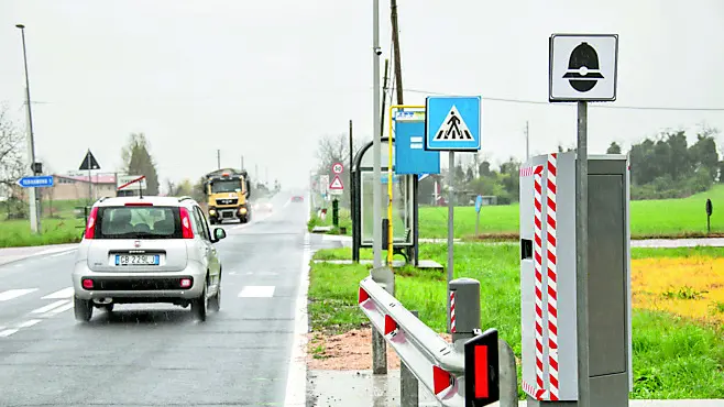 Un rilevatore della velocità sulle strade della provincia di Treviso