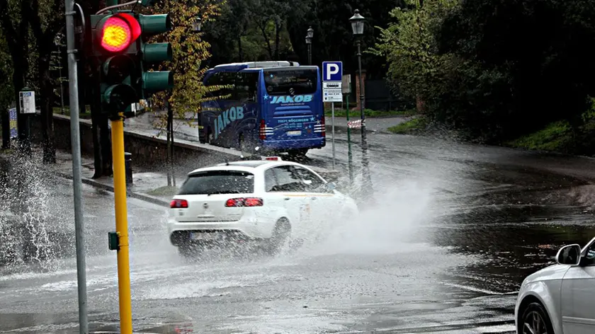 Allagamenti nella capitale (Foto Omniroma)