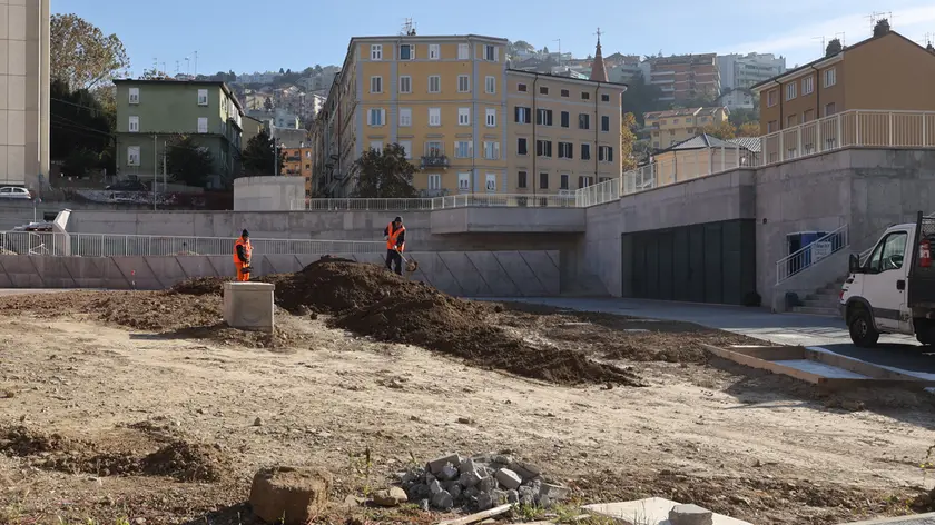 Una panoramica dell'area del cantiere a Roiano (Lasorte)