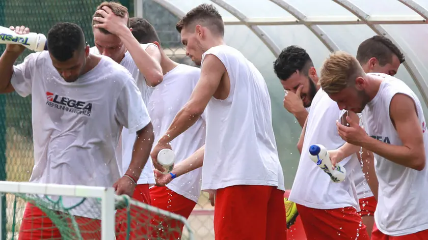 L'allenamento a Prosecco dell'Unione Triestina 2012 in una foto di archivio
