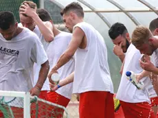 L'allenamento a Prosecco dell'Unione Triestina 2012 in una foto di archivio