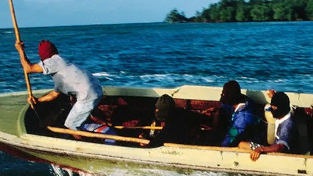 ca. 1990s, Indonesia --- In Batam, Indonesia pirates operate out of Riau Islands. Piracy is a big problem in the South China Sea and has been furthered by corrupt officials. Pirates practice boarding ships with bamboo rod with hook. | Location: Riau Island, Indonesia. --- Image by © Michael S. Yamashita/CORBIS