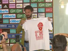 Foto Simone Raso - LaPresse.14 06 2014 Varese ( Italia ).Sport Basket.Pallacanestro Varese.Conferenza stampa di presentazione nuovo Allenatore.Nella foto: Gianmarco Pozzecco..Photo Simone Raso - LaPresse.14 06 2014 Varese ( Italy ).Sport Basket.Pallacanestro Varese, press conference to present new coach Gianmarco Pozzecco.In the pic: Gianmarco Pozzecco