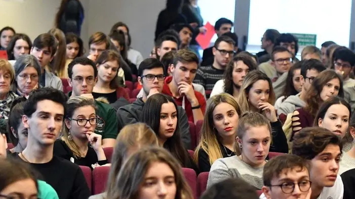 Foto BRUNI 01.02.2019 Libera:Don Ciotti e Don Vatta al Galilei