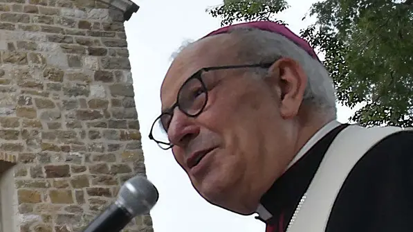 Foto BRUNI Trieste 29.06.2020 Cattedrale di S.Giusto:il vescovo Crepaldi scopre il busto di mons.Santin