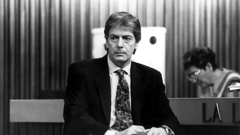 Luciano Scozzai durante una deposizione in Tribunale