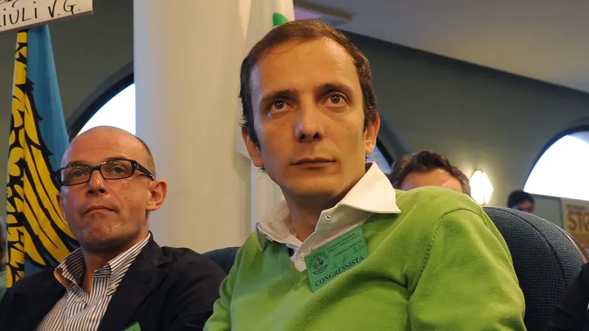 Massimiliano Fedriga durante il congresso regionale della Lega Nord