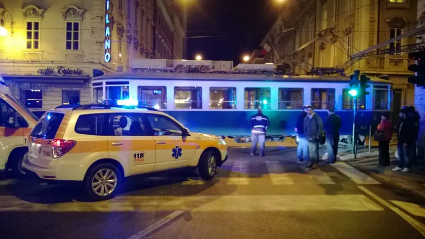 Un'immagine dell'incidente (Foto Francesco Bruni)