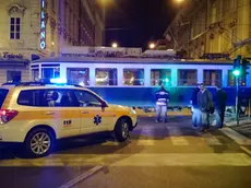 Un'immagine dell'incidente (Foto Francesco Bruni)