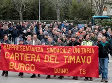 Silvano Trieste 2019-02-26 Comune di Duino Aurisina, i lavoratori della Burgo in presidio e corteo