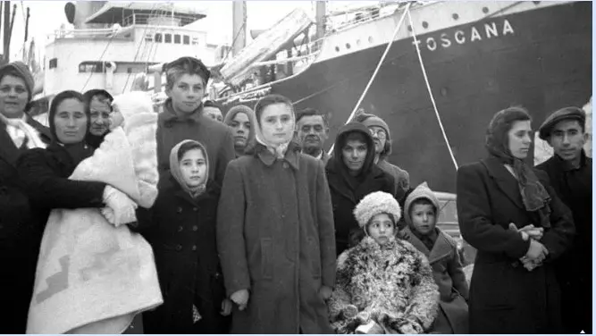 Famiglie in fuga da Pola