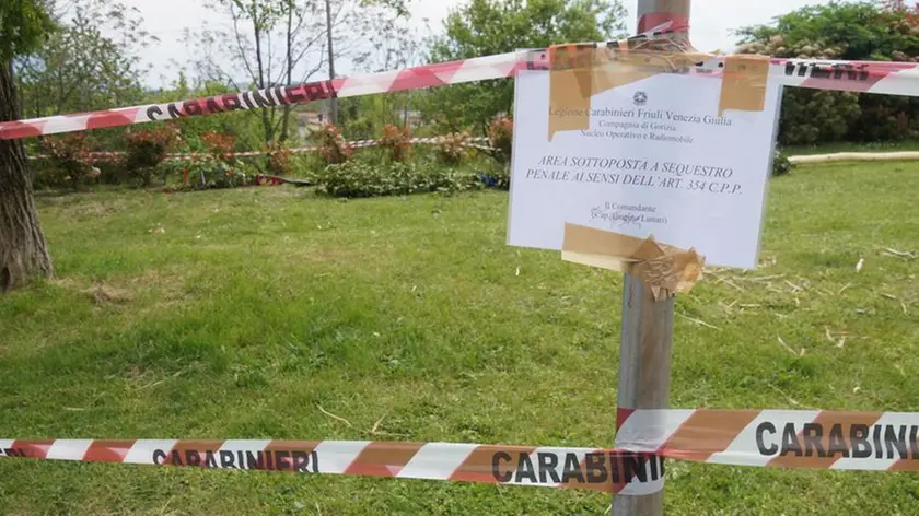 L'area verde di proprietà comunale posta sotto sequestro a Piedimonte Foto Roberto Marega