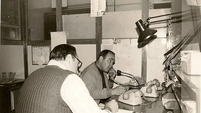 La stazione Radio Taxi negli anni Settanta