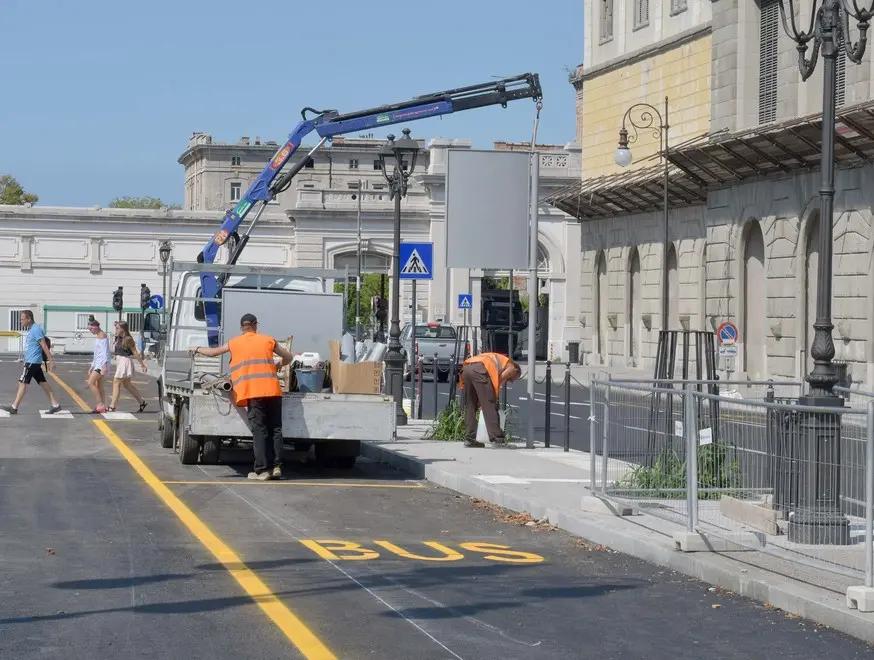 I lavori in piazza Libertà