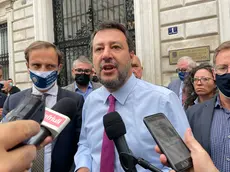 Matteo Salvini in una passata visita a Trieste. Foto Massimo Silvano