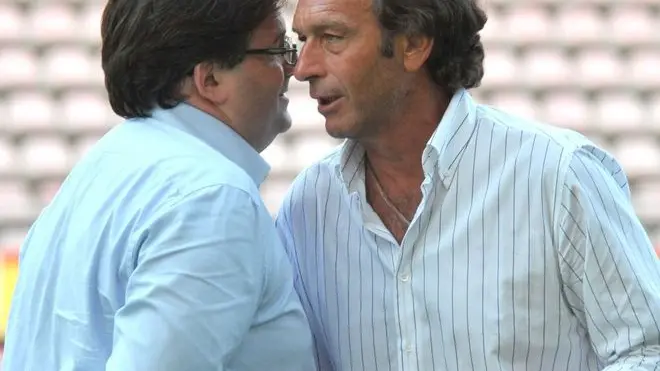 FOTO BRUNI TRIESTE 16 08 09 CALCIO COPPA ITALIA-TRIESTINA/CAGLIARI--FANTINEL E CELLINO