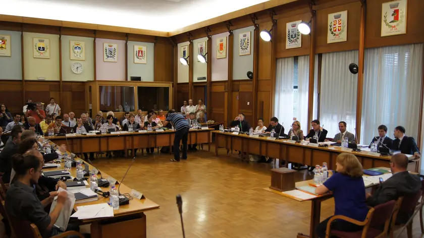 La sala del consiglio provinciale di Gorizia