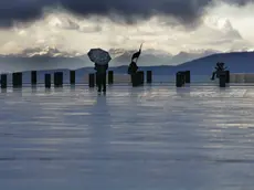 Un temporale a Trieste (foto d'archivio)