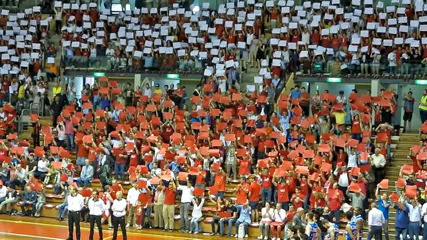 Lasorte Trieste 10/05/15 - PalaRubini, PalaTrieste, Pallacanestro Trieste - Brescia, Gara 4, Coreografia Tifosi