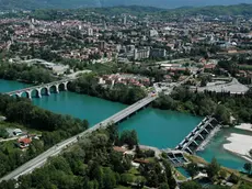 Una veduta aerea di Gorizia Foto Pierluigi Bumbaca