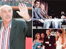 Sean Connery morto ieri a 90 anni. In alto a destra nel film “Dalla Russia con amore” (1963) e, sotto, nei panni di James Bond in “Agente 007 - Thunderball” (1965) Ansa e Archivio Agf