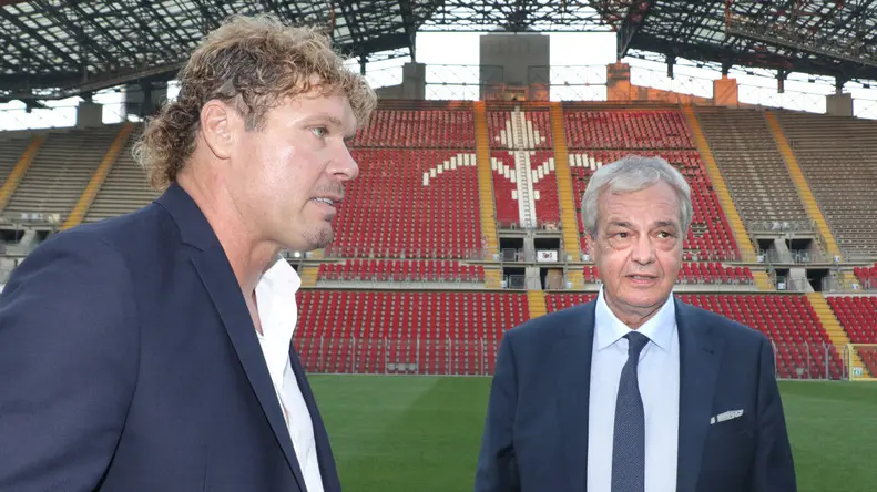 Mauro Milanese assieme al presidente della Triestina Mario Biasin