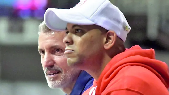 Il Gm Michael Arcieri e il coach della Pallacanestro Trieste Jamion Christian foto Bruni