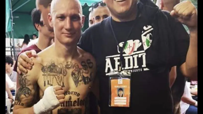 Michele Broili e l'allenatore Denis Conte