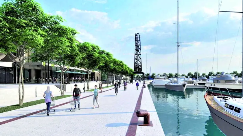 Un rendering del Marina della cui costruzione si parla da anni