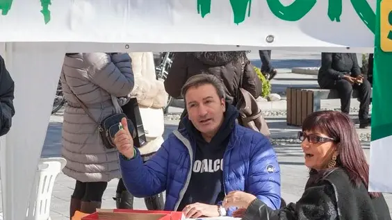 Bonaventura Monfalcone, 18/02/2017 P. Repubblica, gazebo Lega Nord Foto di Roberto Coco - La menzione dell'autore è obbligatoria