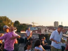 Uno scorcio della terrazza del Revoltella durante un evento