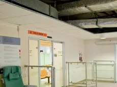 Silvano Trieste 04/02/2012 Ospedale di Cattinara, la zona Triage dove e' avvenuto il cedimento del controsoffitto
