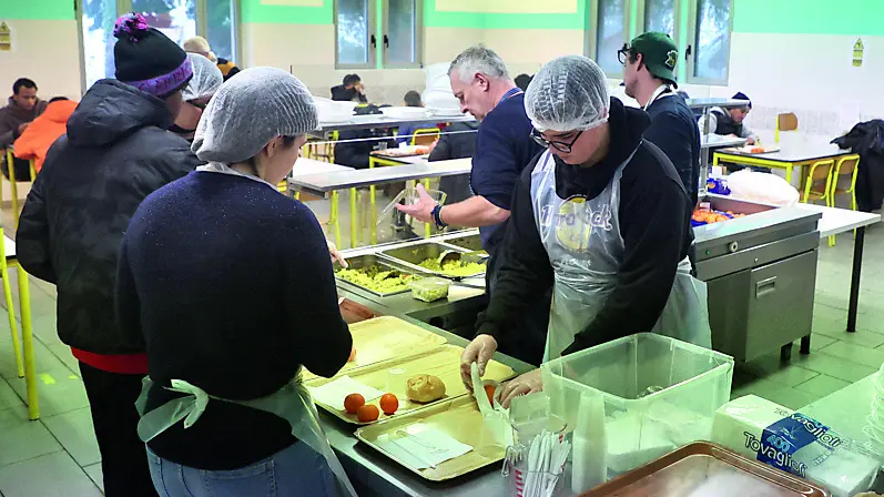 La mensa ella Caritas di via dell'Istria Foto Lasorte