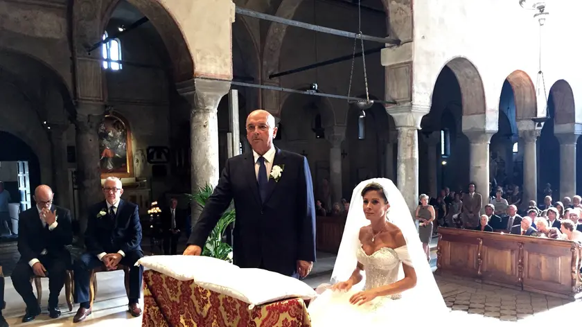 Il sindaco Roberto Dipiazza e Claudia D'Atri a San Giusto (Foto Massimo Silvano)