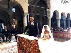 Il sindaco Roberto Dipiazza e Claudia D'Atri a San Giusto (Foto Massimo Silvano)