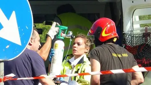 Bumbaca Gorizia 05_08_2017 Incidente ponte Isonzo auto moto bici © Fotografia di Pierluigi Bumbaca
