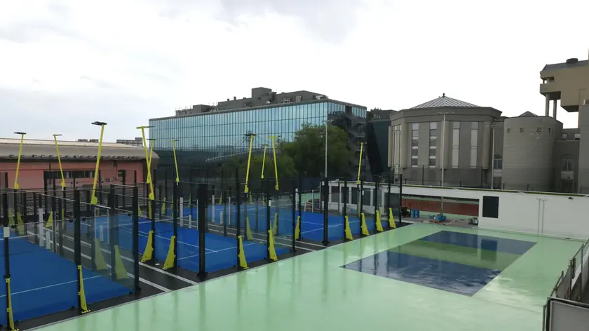 La nuova cittadella dello sport con i campi di padel, tennis e il collegamento alle strutture del comprensorio di Sant’Andrea Fotos Francesco Bruni