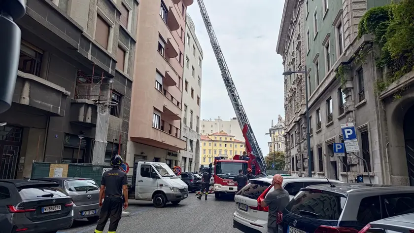 I vigili del fuoco sul posto