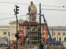 La statua di re Nemanja come appare oggi a Belgrado