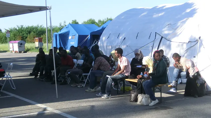 I profughi arrivati stamattina a Palmanova