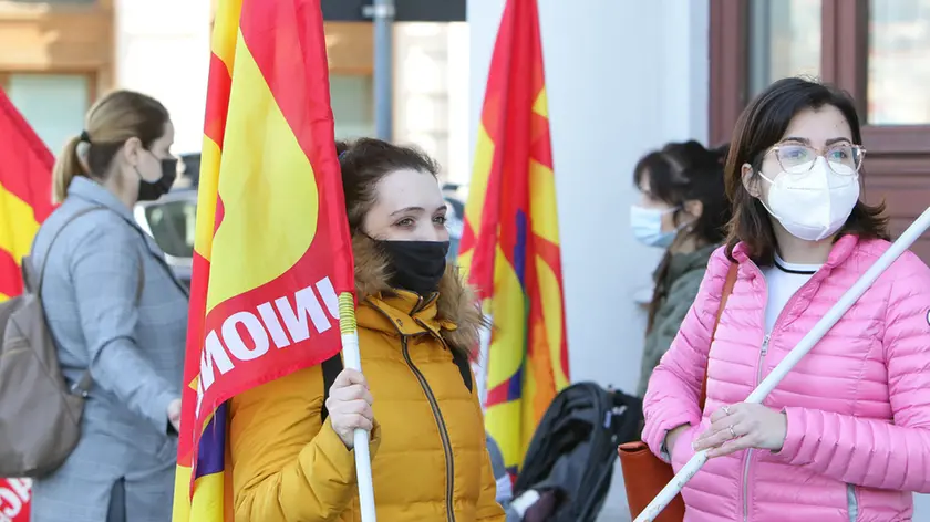 Lasorte Trieste 26/02/21 - Hotel Savoia, protesta Lavoratori