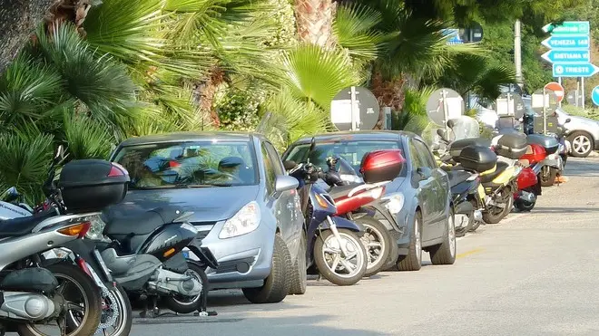 Silvano Trieste 15/06/2013 Bivio di Miramare, la zona interessata dai nuovi parcheggi a pagamento