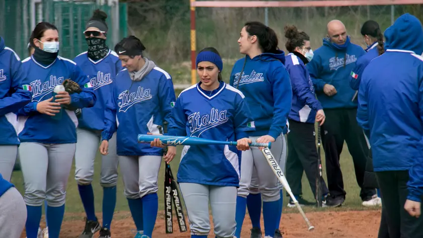 Le azzurre di softball si allenano a Ronchi. Foto Bonaventura