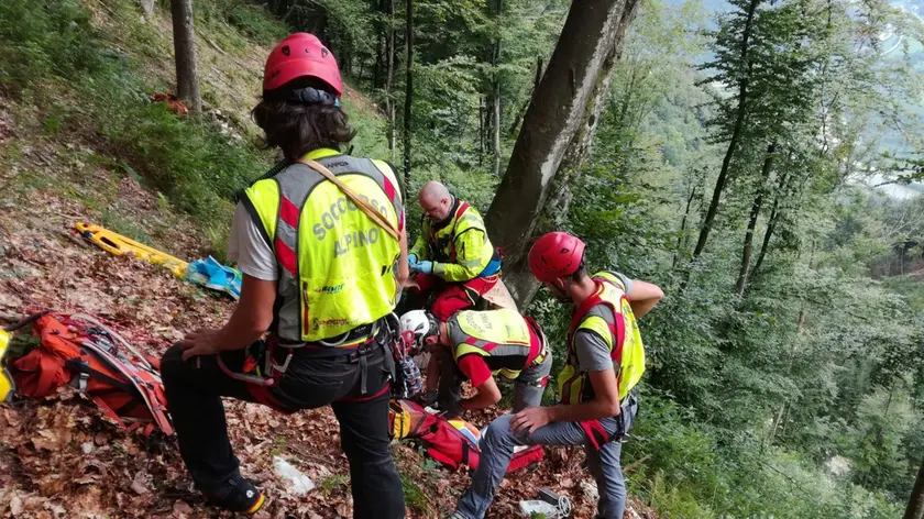 Un'operazione di soccorso alpino (archivio)