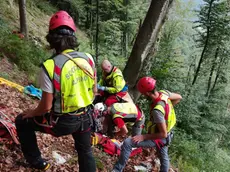 Un'operazione di soccorso alpino (archivio)