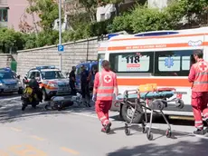 Silvano Trieste 04/09/2013 Incidente, via Revoltella 138/5, da primi accertamenti, frontale tra scooter e vespa