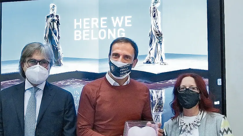 Barbara Franchin, Massimiliano Fedriga e l'assessore Bini