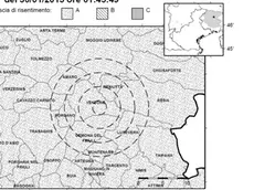 L'epicentro del terremoto