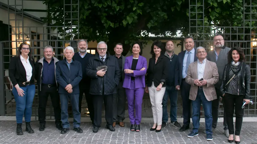 Alcuni dei candidati della lista Progetto Fvg per Monfalcone e Forza Italia Berlusconi Foto Bonaventura